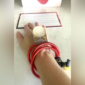 Buhda Girl Crimson Red All Weather Bangles Medium Limited Edition - New w/ Tags